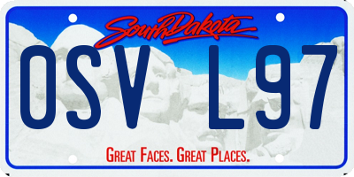 SD license plate 0SVL97