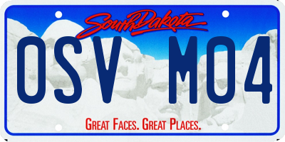 SD license plate 0SVM04