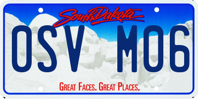 SD license plate 0SVM06