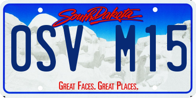 SD license plate 0SVM15