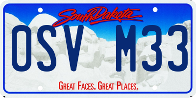 SD license plate 0SVM33