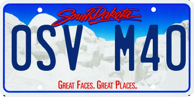SD license plate 0SVM40