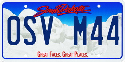 SD license plate 0SVM44