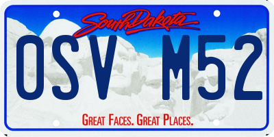 SD license plate 0SVM52