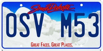 SD license plate 0SVM53