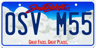 SD license plate 0SVM55