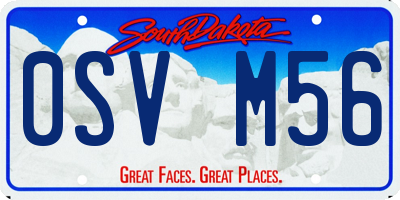 SD license plate 0SVM56