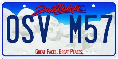 SD license plate 0SVM57