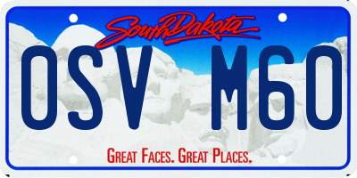 SD license plate 0SVM60