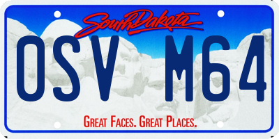 SD license plate 0SVM64