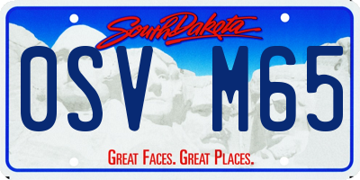 SD license plate 0SVM65