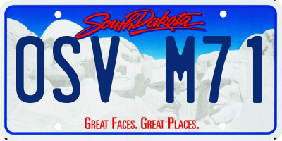 SD license plate 0SVM71