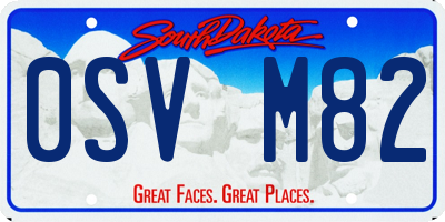 SD license plate 0SVM82