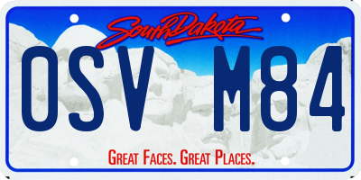 SD license plate 0SVM84