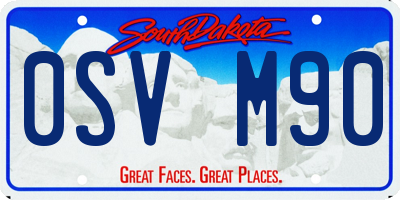 SD license plate 0SVM90