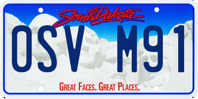 SD license plate 0SVM91