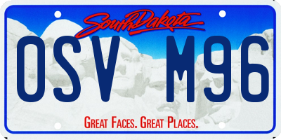 SD license plate 0SVM96