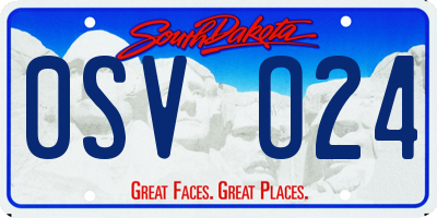 SD license plate 0SVO24