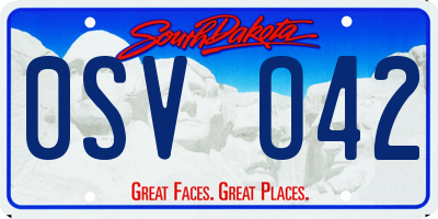 SD license plate 0SVO42