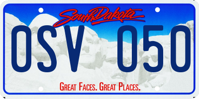 SD license plate 0SVO50