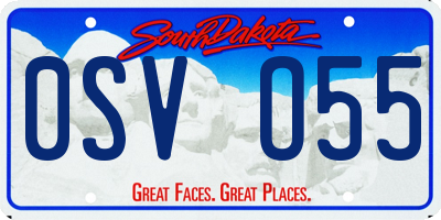 SD license plate 0SVO55