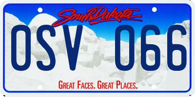 SD license plate 0SVO66