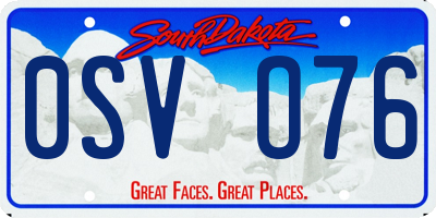 SD license plate 0SVO76