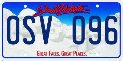 SD license plate 0SVO96