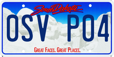 SD license plate 0SVP04
