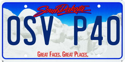 SD license plate 0SVP40