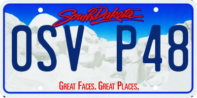 SD license plate 0SVP48