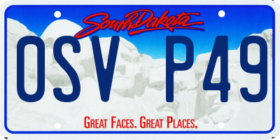 SD license plate 0SVP49