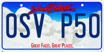SD license plate 0SVP50