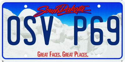 SD license plate 0SVP69