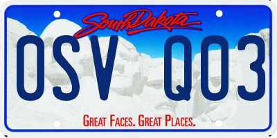 SD license plate 0SVQ03
