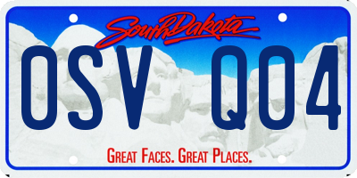SD license plate 0SVQ04