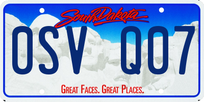 SD license plate 0SVQ07