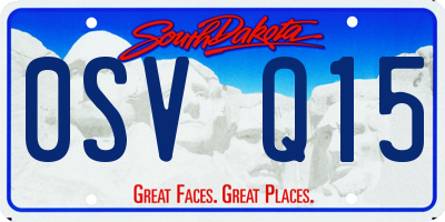 SD license plate 0SVQ15
