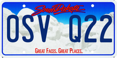 SD license plate 0SVQ22