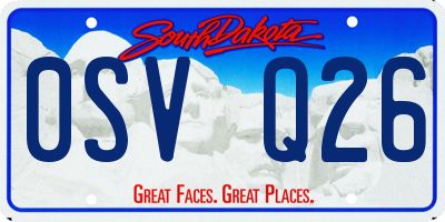 SD license plate 0SVQ26