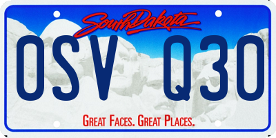 SD license plate 0SVQ30