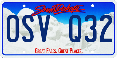SD license plate 0SVQ32
