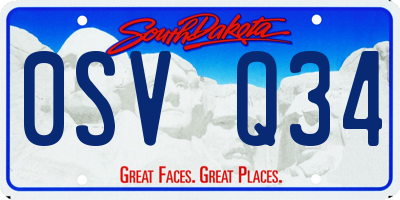 SD license plate 0SVQ34