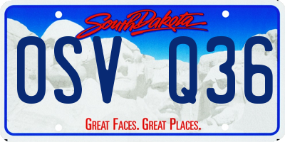 SD license plate 0SVQ36