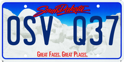 SD license plate 0SVQ37