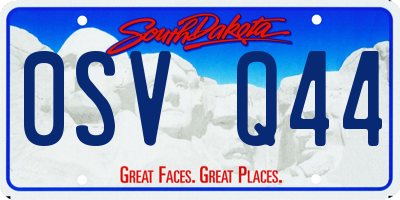 SD license plate 0SVQ44