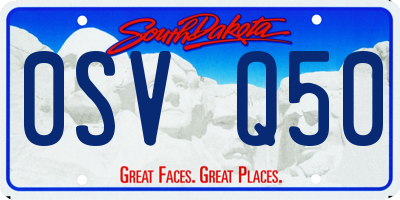 SD license plate 0SVQ50