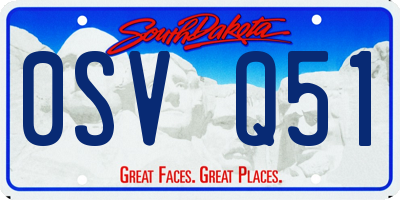 SD license plate 0SVQ51