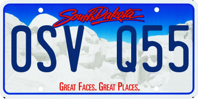 SD license plate 0SVQ55