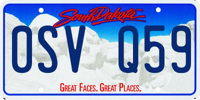 SD license plate 0SVQ59